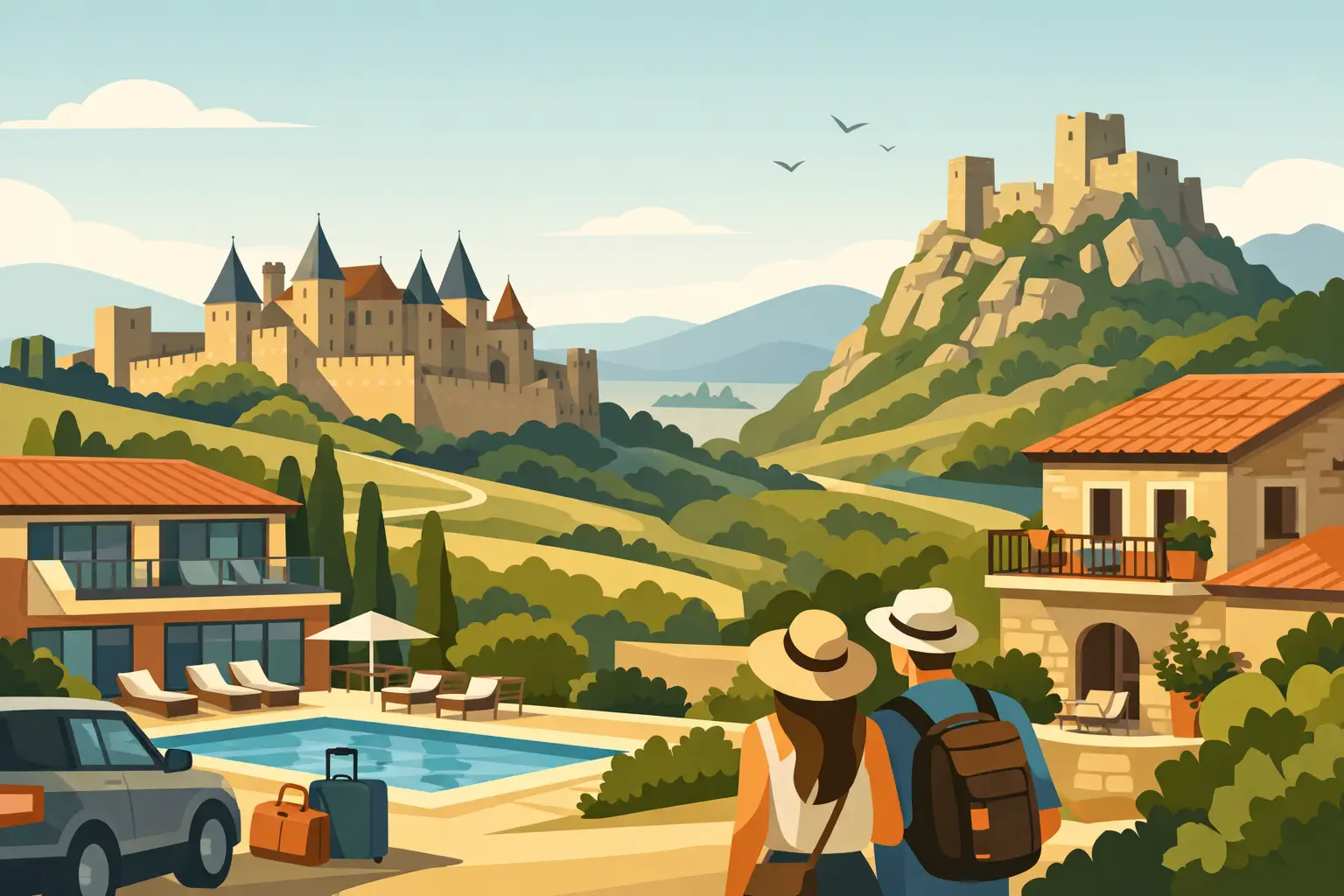 Accommodation for Cathar Castle Tours Near Carcassonne