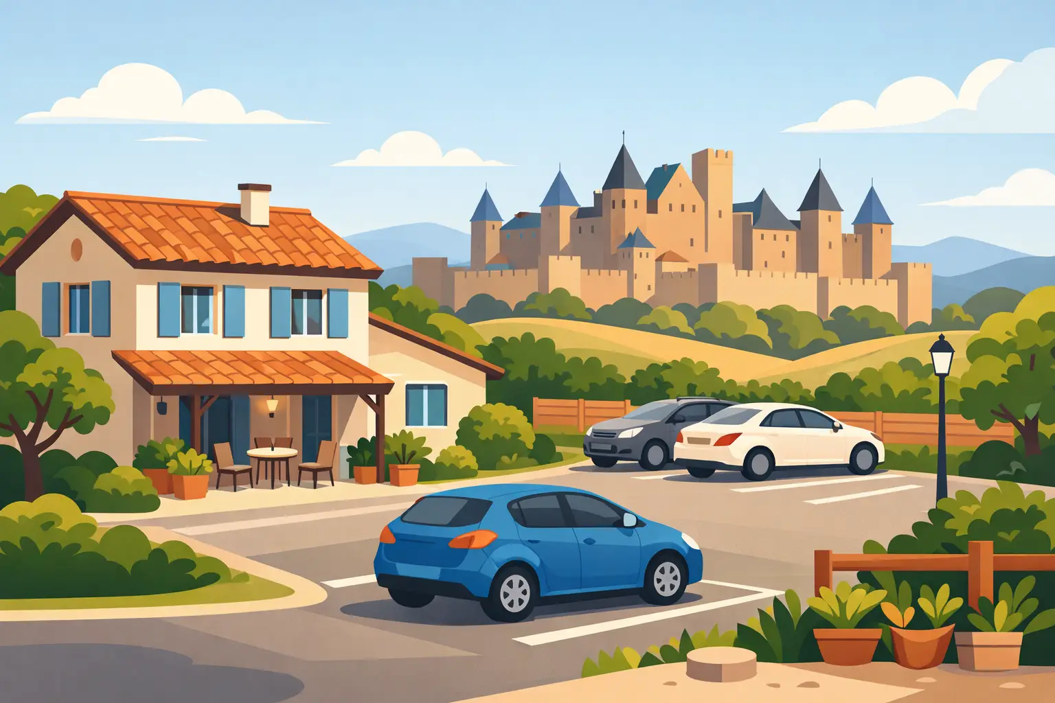 Bed and Breakfast with Parking in Carcassonne