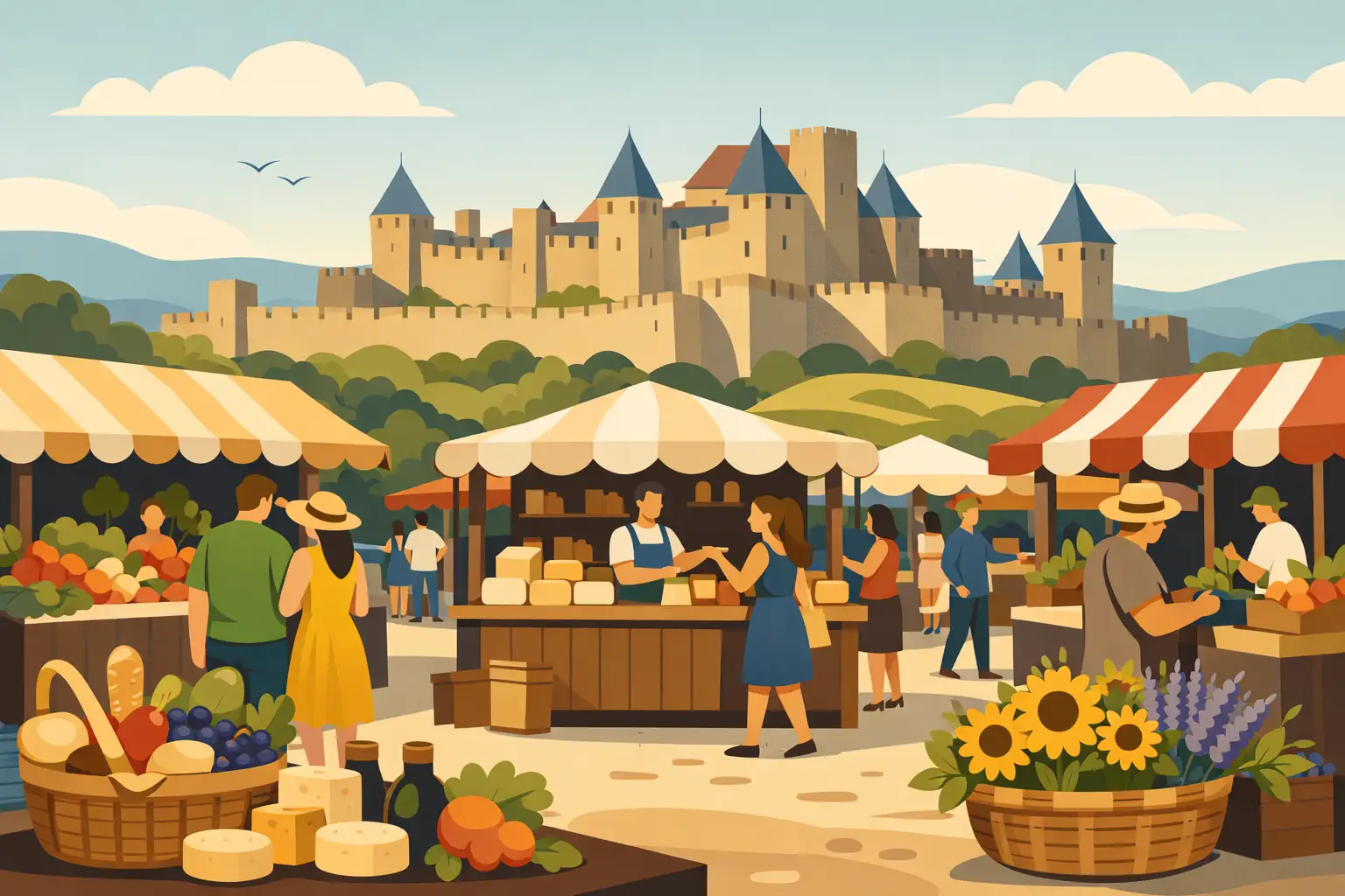 Carcassonne Market Days and Times for Visitors