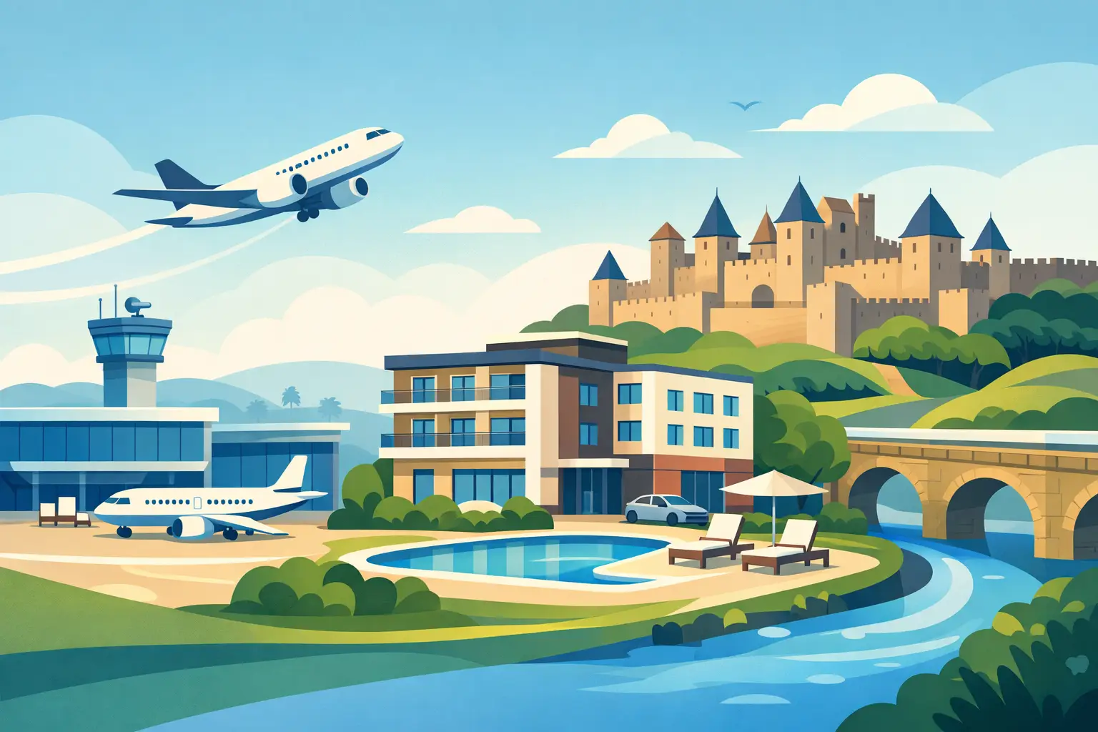 Carcassonne Airport Accommodation Near the City